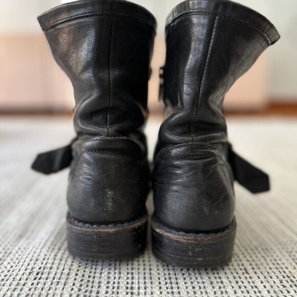 FIORENTINI + BAKER Eternity Eli Black Leather Motorcycle Ankle Boots sz 39.5 / 9 - Picture 8 of 11